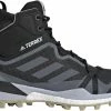 Adidas TERREX Skychaser LT Mid GTX Wandelschoenen Dames, Zwart/grijs -Casual schoenen Shop adidas terrex skychaser lt mid gtx hiking shoes women core black halo silver halo blue 1