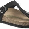 Birkenstock Gizeh Flips Birko-Flor Earthy Vegan Narrow, Zwart -Casual schoenen Shop birkenstock gizeh flips birko flor birkibuc earthy vegan regular black 1