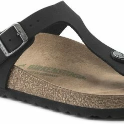 Birkenstock Gizeh Flips Birko-Flor Earthy Vegan Narrow, Zwart