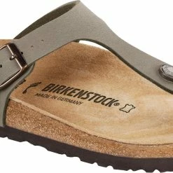 Birkenstock Gizeh Sandalen Birko-Flor Nubuck Normaal, Bruin/grijs