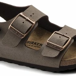 Birkenstock Milano HL Sandalen Birko-Flor Birkibuc Regular Kinderen, Bruin