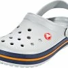Crocs Crocband Clogs, Grijs -Casual schoenen Shop crocs crocband clogs unisex light grey navy 1