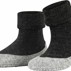 Falke Cosyshoe Slippers Dames, Zwart/grijs