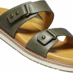 Keen Lana Slide Casual Sandalen Dames, Olijf/beige
