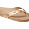Reef Cushion Bounce Court Teenslippers Dames, Beige/zwart -Casual schoenen Shop reef cushion bounce court flips women rose gold 1