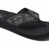 Reef Spring Woven Teenslippers Dames, Zwart -Casual schoenen Shop reef spring woven flips women black white 1