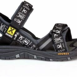 SOURCE Gobi Sandalen Heren, Zwart