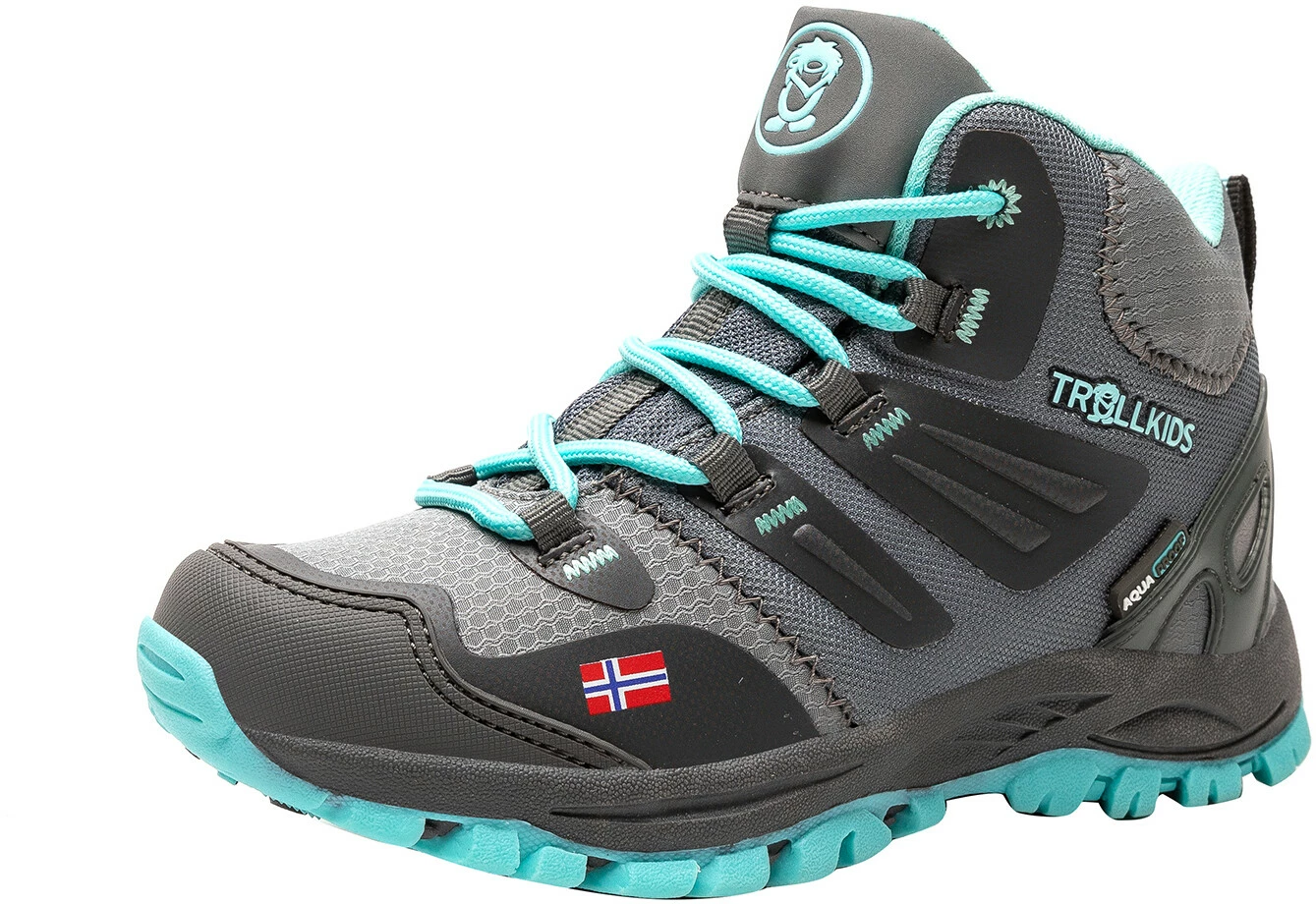 TROLLKIDS Rondane Hiker Middelhoge Schoenen Kinderen, Grijs/turquoise 3 TROLLKIDS Rondane Hiker Middelhoge Schoenen Kinderen, Grijs/turquoise
