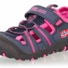 TROLLKIDS Sandefjord Sandalen Kinderen, Blauw/roze -Casual schoenen Shop trollkids sandefjord sandals kids navy magenta 1