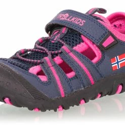 TROLLKIDS Sandefjord Sandalen Kinderen, Blauw/roze