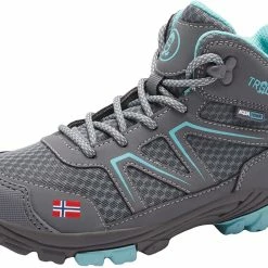 TROLLKIDS Skarvan Hiker Midden Schoenen Kinderen, Grijs/groen